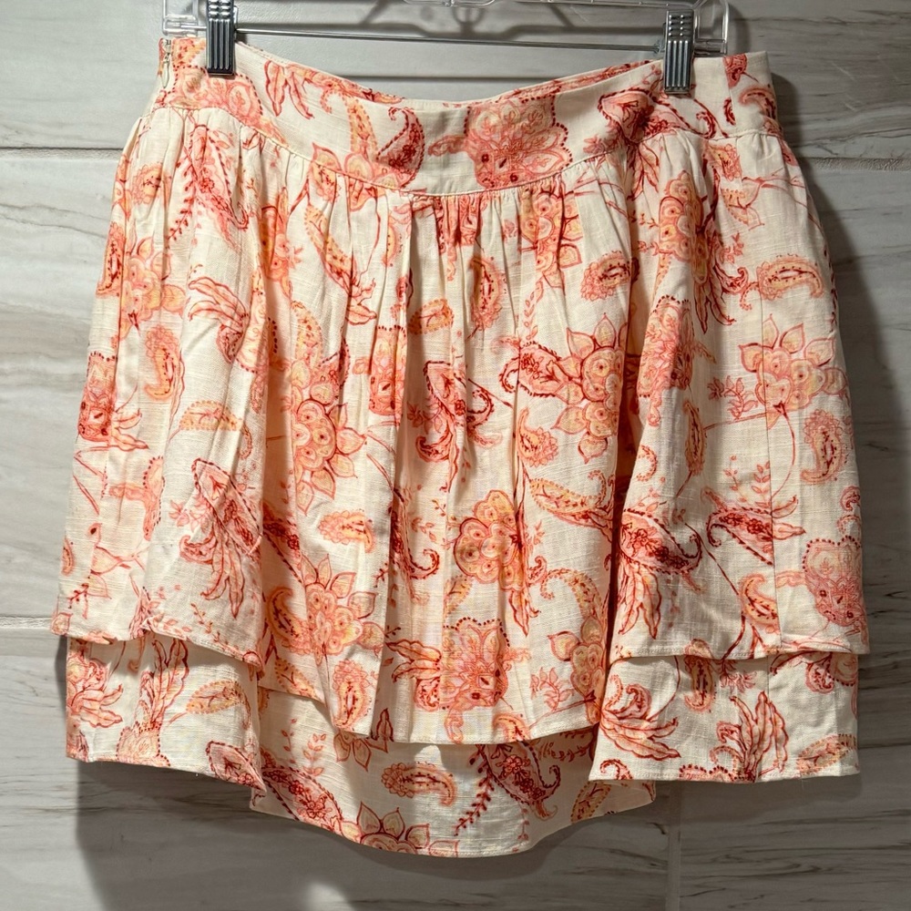 Express NWT Linen-Blend Printed Tiered Ruffle
Mini Skirt Size 12 - Picture 6 of 13